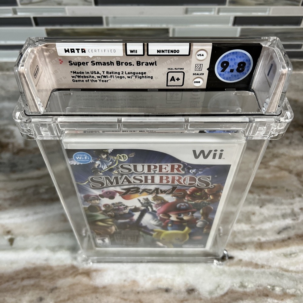 Super Smash Bros Brawl (Nintendo Wii) Sealed Highest Pop 1 WATA Graded 9.8 A+! - Picture 2 of 6